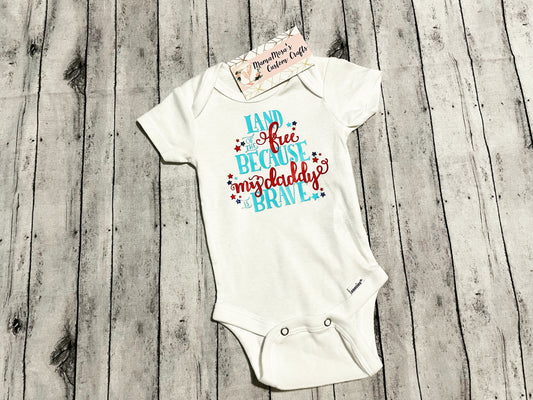 “Land of the Free” Infant Onesie (0-3 months)