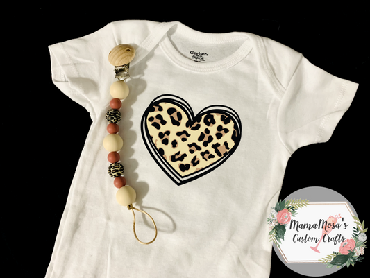 Pacifier Clip: Teether - Pretty Leopard