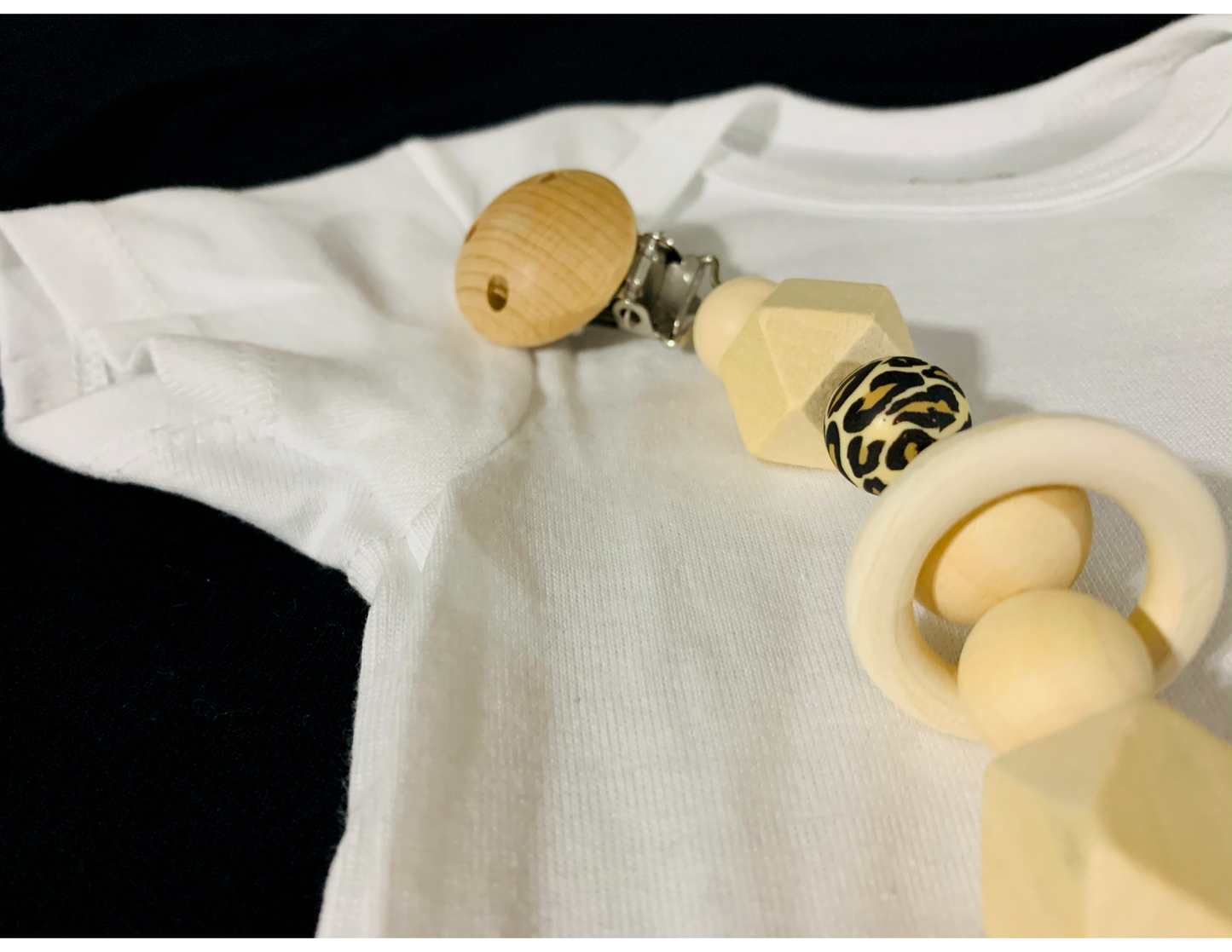 Pacifier Clip: Teether - Adventurous Leopard